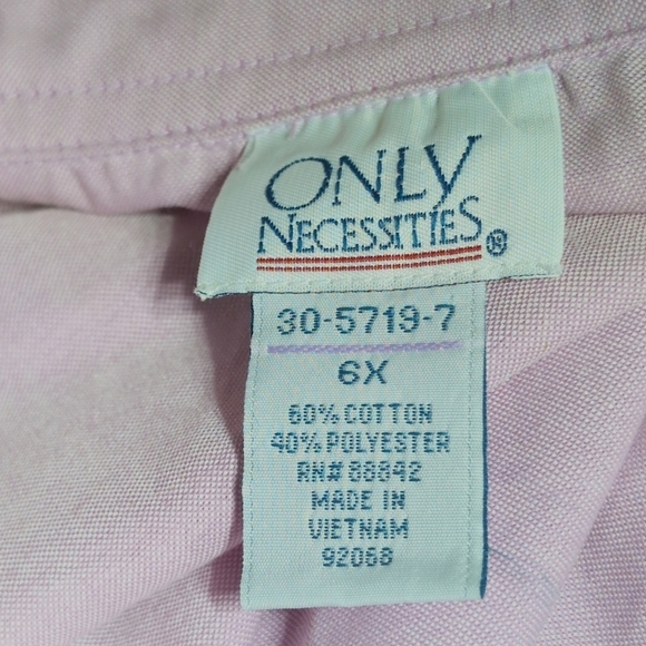 Only Necessities 6X Light Pink Casual Button Down Shirt - Picture 5 of 5